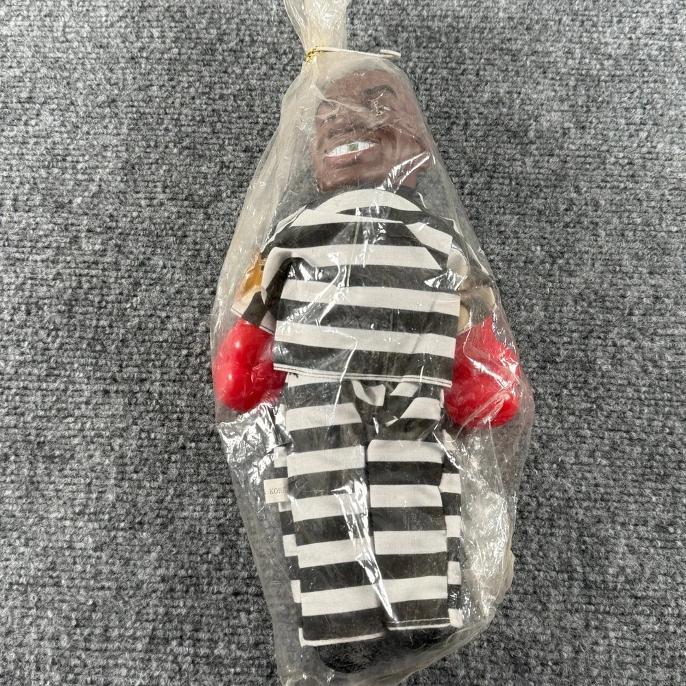 Vintage Mike Tyson Boxing Doll Male Black White Striped Prisoner Collectible